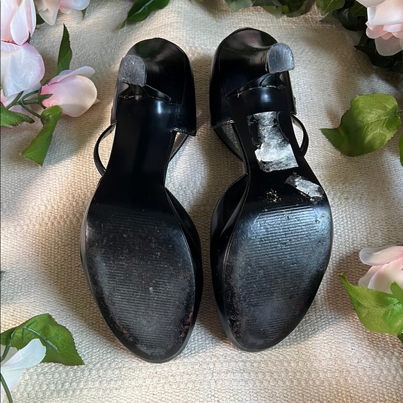 👠Apostrophe Vintage Black Peep Toe Heels - Picture 7 of 16